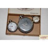 A Hunter pocket watch; and a ladies pendant watch