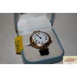 A gold plated ladies wrist watch