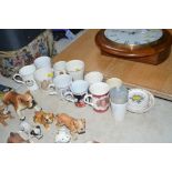 A quantity of mostly Commemorative mugs etc