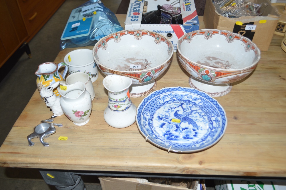 A quantity of china to include blue & white plate,