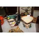 Two Royal Doulton character jugs, "Dick Turpin" an