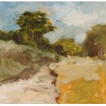 Hugh McIntyre, landscape study, pencil signed oil,