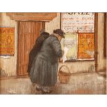 Nigel Lambourne, study of elderly ladies outside a