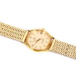 An Omega Seamaster Quartz gold plated wrist watch