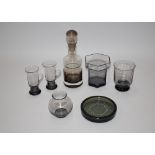 Seven pieces of Wedgwood glass