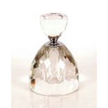 A large faceted glass scent bottle, 22cm high