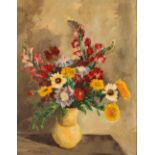 M Lodders, study of flowers in a vase, signed oil