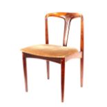 A set of six rosewood dining chairs by Johannes An