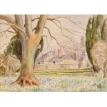 Ellen Warrington, study of Tamerton Foliot, signed