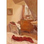 Diana Marsden, "Corner of the Bedroom", signed oil