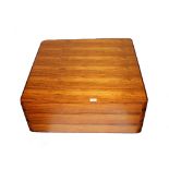 An Archie Shine rosewood square coffee table, rais
