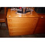 A Schreiber chest fitted four drawers, 74.5cm wide