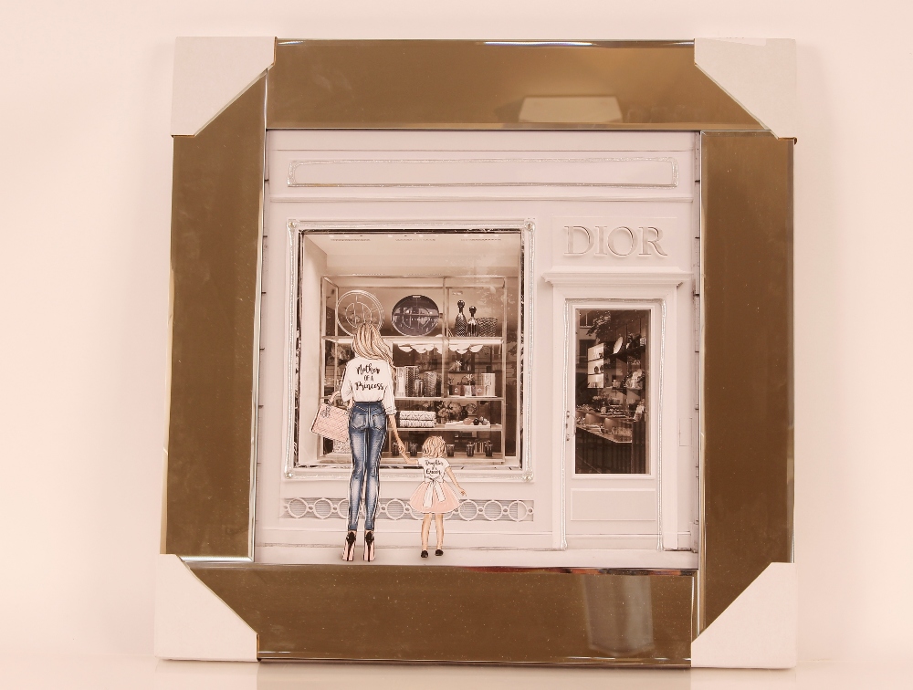 A decorative Dior shop window picture, with mirro - Image 2 of 2