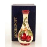 A Moorcroft "Plum" decorated baluster vase, 16.5cm