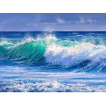 Christopher Osborne, "Sea Sparkle" signed oil on b