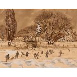 Erika Dassel, study of figures skating on a frozen