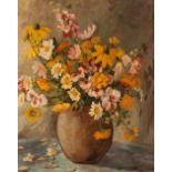 M Lodders, study of flowers in a vase, signed oil