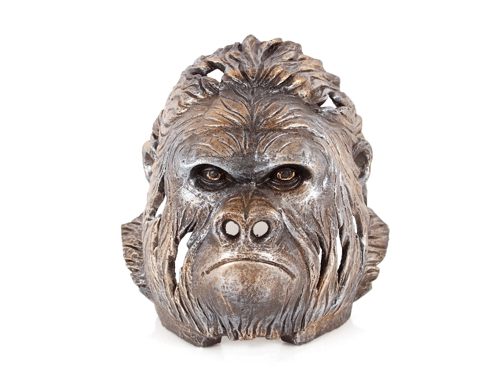 A decorative Gorilla head mask, 40cm high