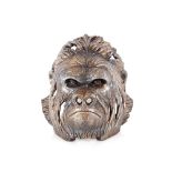 A decorative Gorilla head mask, 40cm high