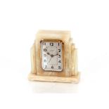 A Bayard Art Deco design marble mantel clock