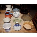 A collection of various Studio Pottery items to in