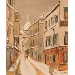 Morris Utrillo, a pair of Parisian street scenes,