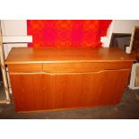 A Skovby teak sideboard, fitted three drawers with