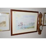 R. Cox, watercolour study "Morning at Pin Mill"