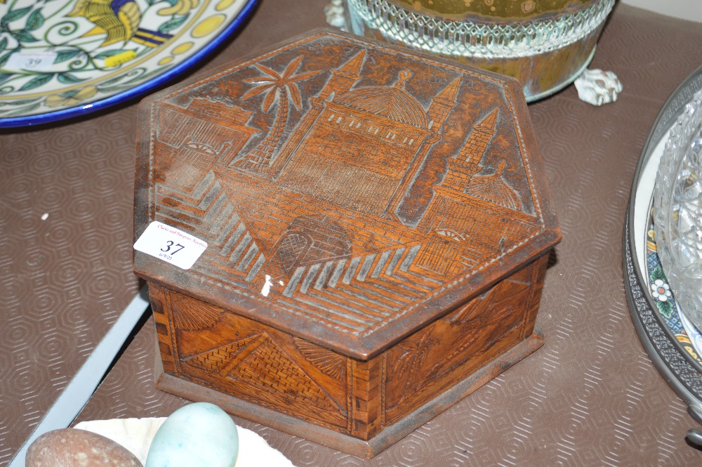An Eastern carved box