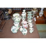 A quantity of various Mason "Ironstone" jugs, plat