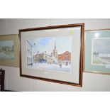 George Sear, watercolour study depicting Stowmarket