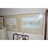 D. Hellewell, watercolour landscape studies