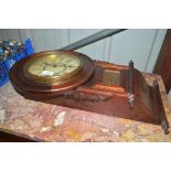 A mahogany cased regulator wall clock