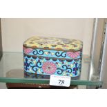 A Cloisonné box and cover