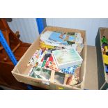 A box of figural soaps and other vintage novelty i