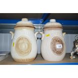 A pair of Rumtopf jars and covers