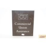 A bronze and enamel "Commercial Union Assurance" s