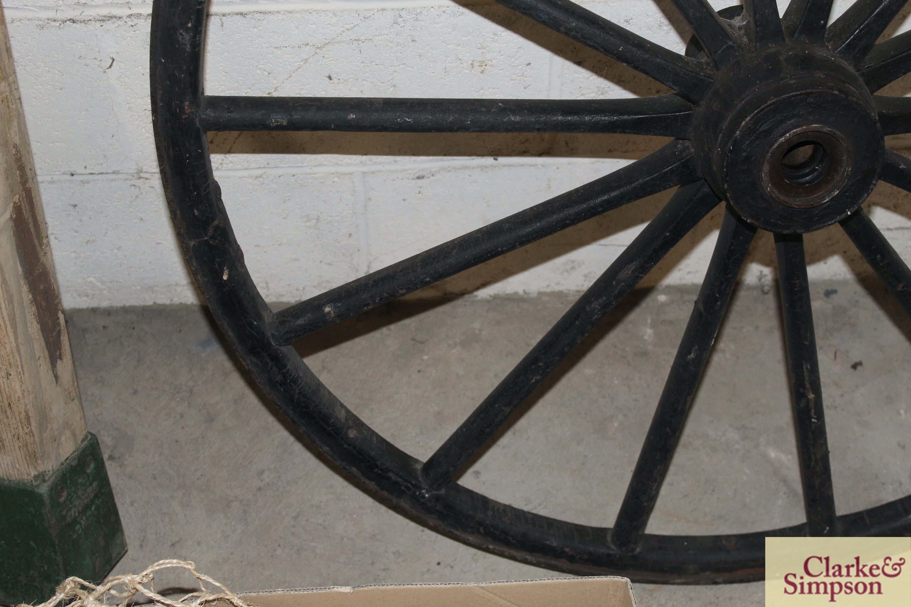 A vintage carriage wheel approx. 42" dia. - Image 4 of 6
