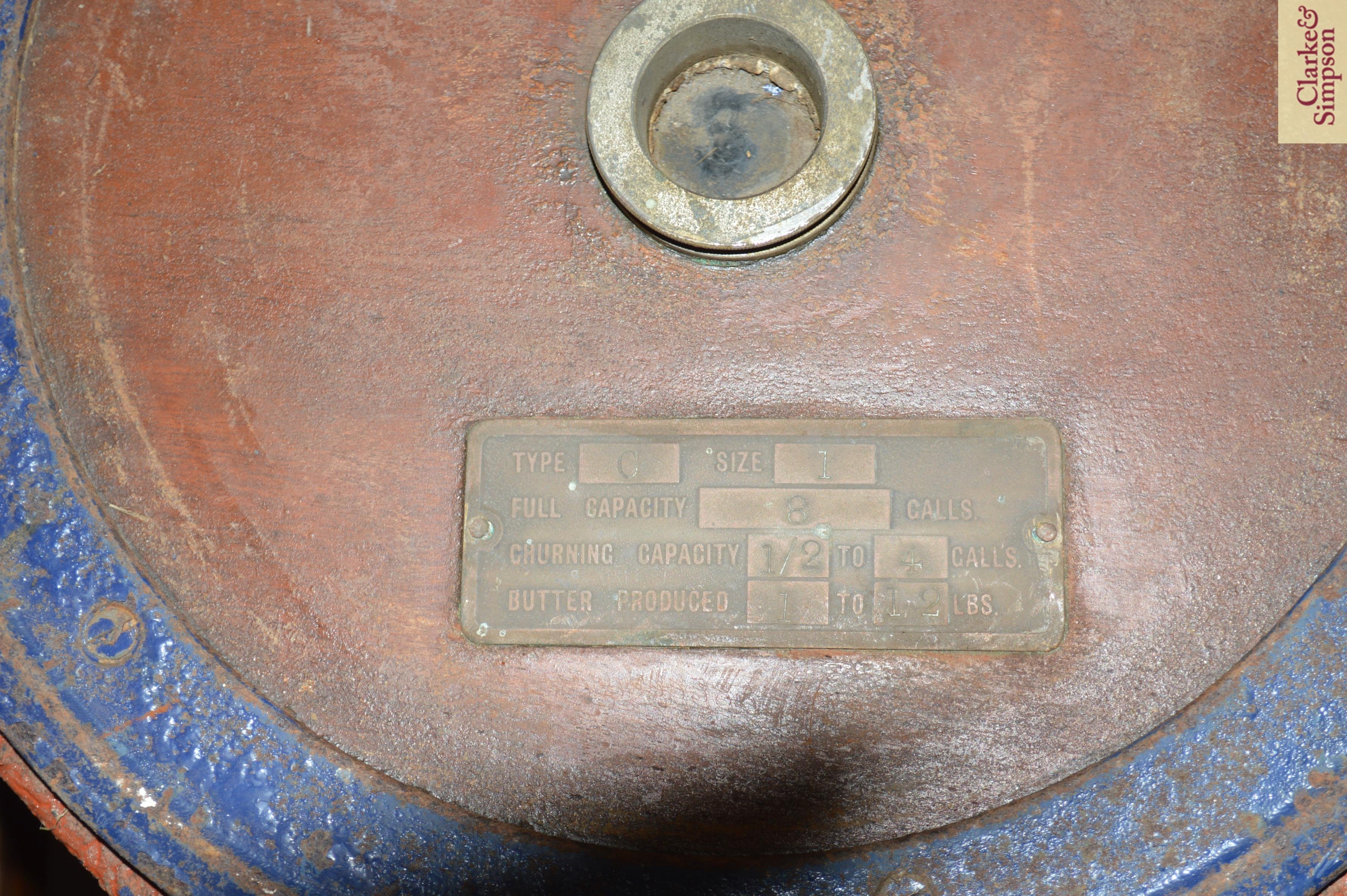 An old butter churn with stand and cream separator - Image 7 of 13