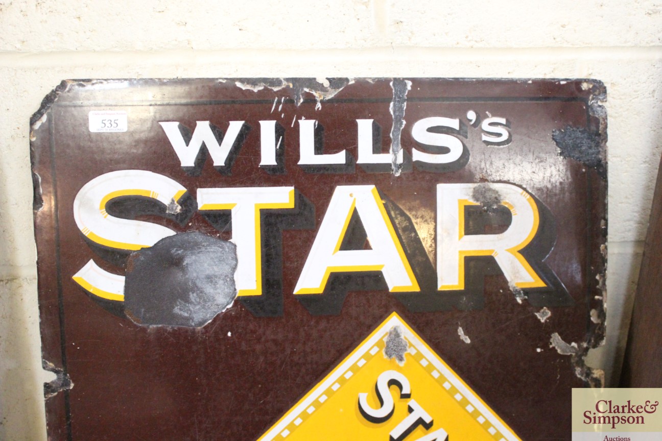 An enamel advertising sign for "Will's Star Cigare - Image 2 of 8