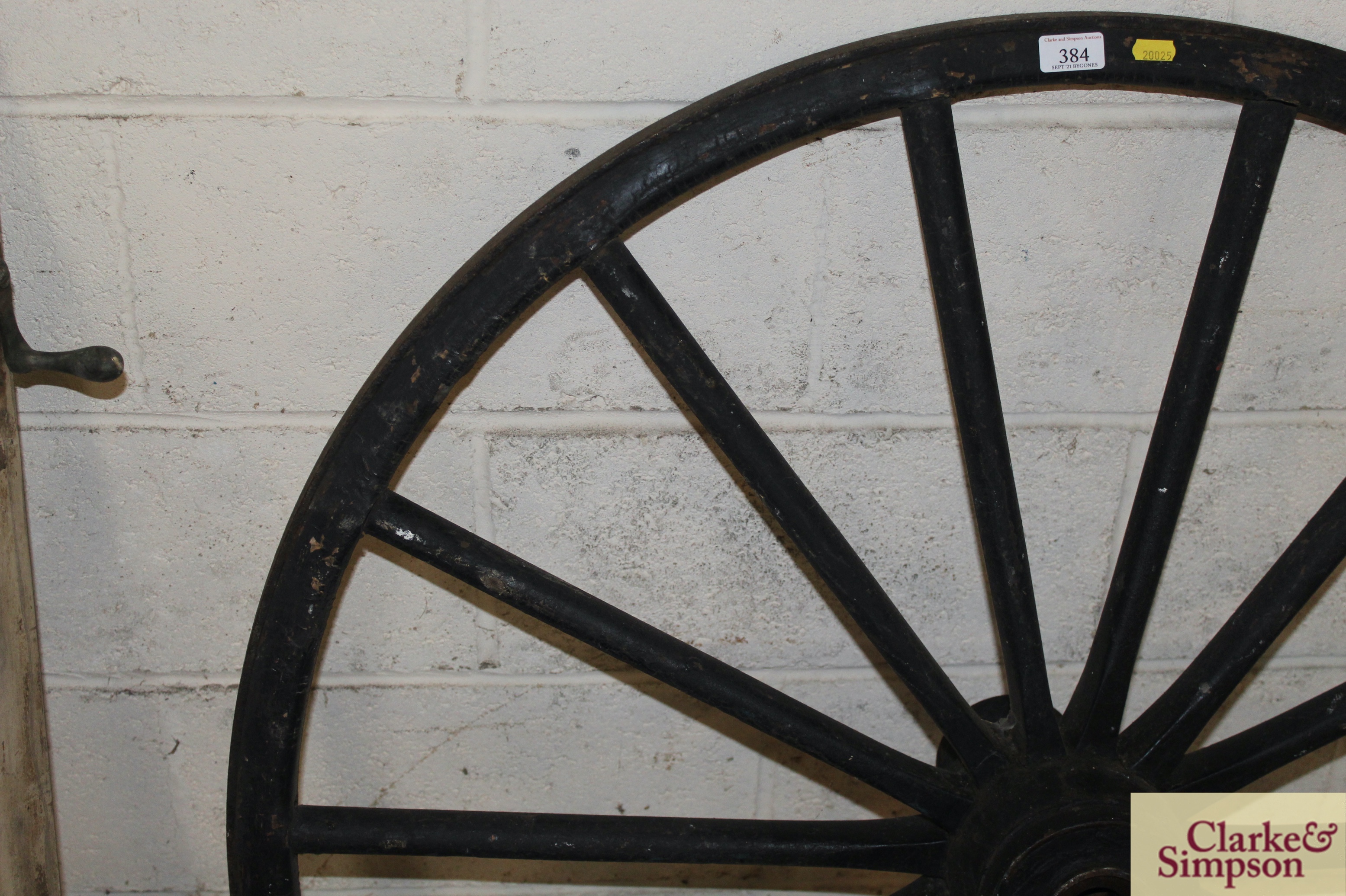 A vintage carriage wheel approx. 42" dia. - Image 5 of 6