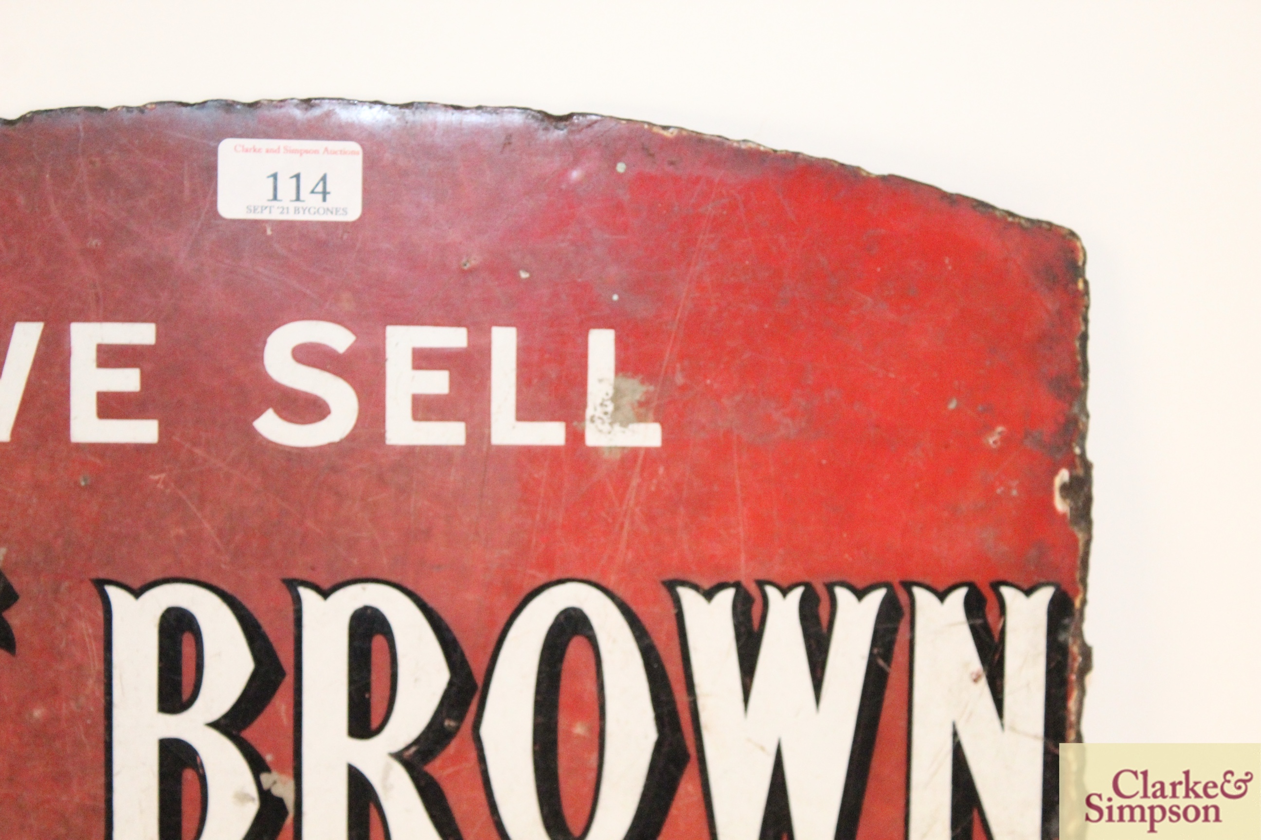 A double sided enamel sign for "Nut Brown Tobacco" - Image 3 of 10