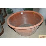 A large earthenware planter