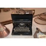 An Underwood vintage portable typewriter