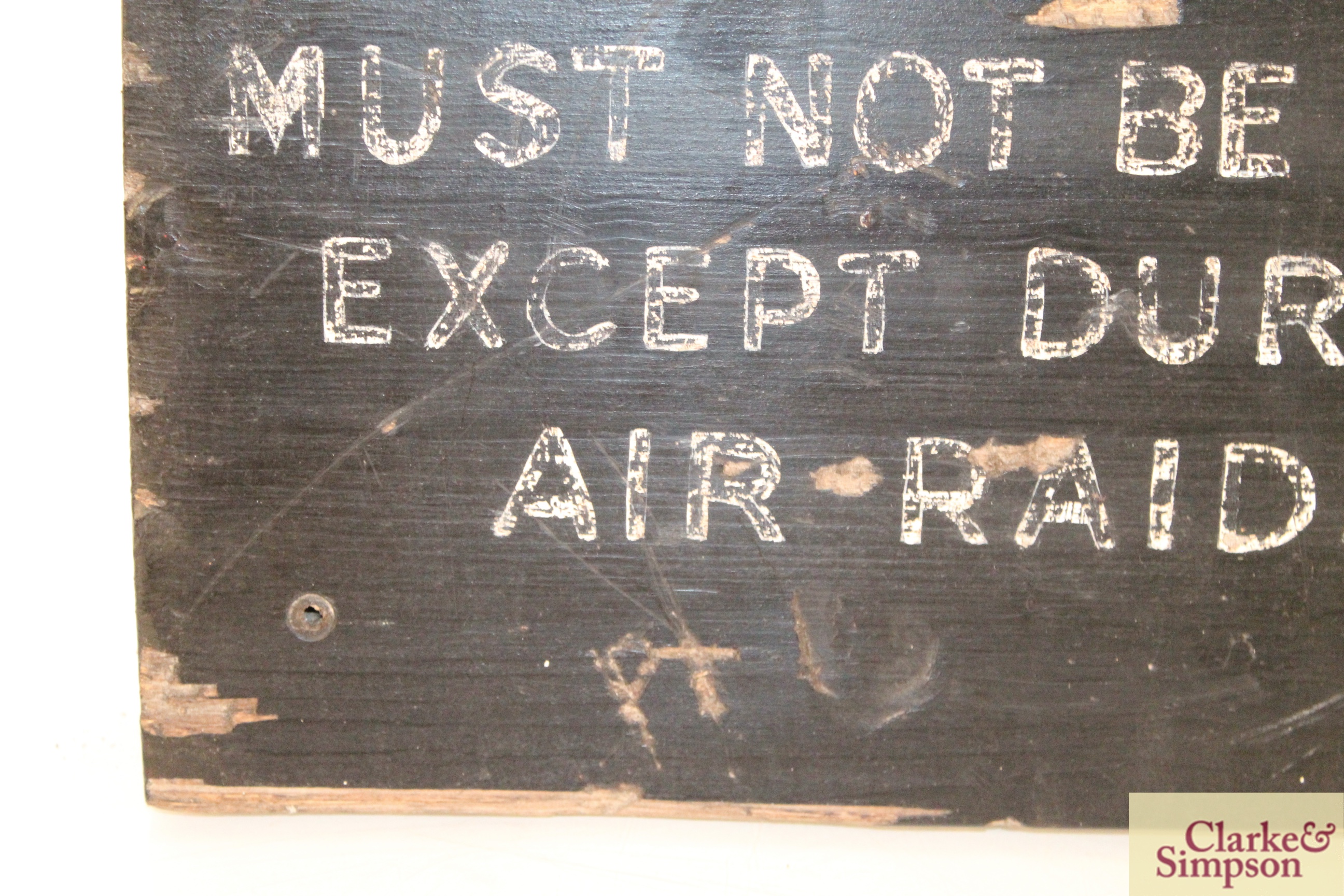 A WW2 sign "These Lavatories Must Not be Used Exce - Image 5 of 6