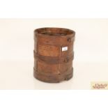 A vintage wooden pail