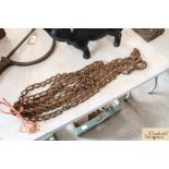 An approx. 13ft kennel chain