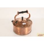 A rare copper fast boil kettle with cast base