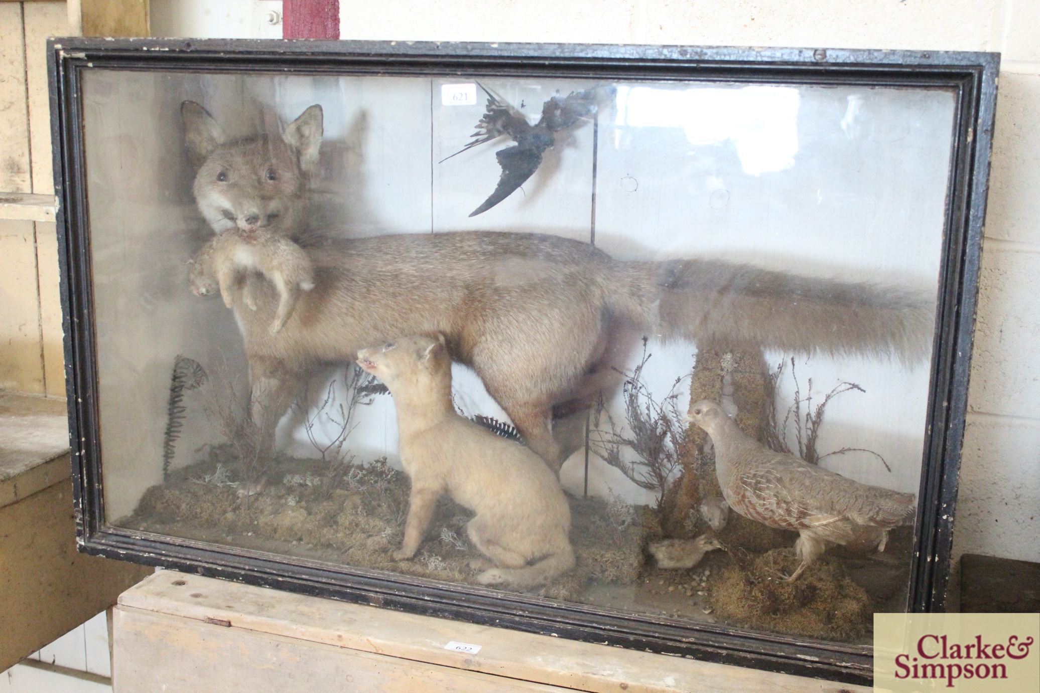 A large cased and preserved taxidermy arrangement - Image 2 of 6