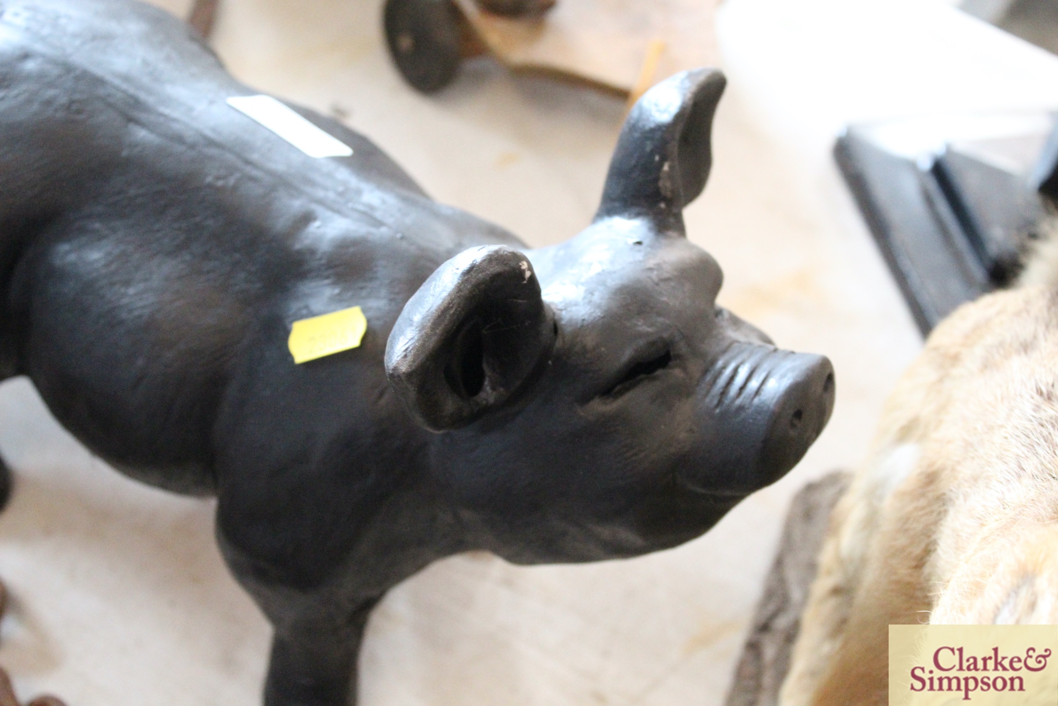 A composition humorous model of a black pig - Image 3 of 3